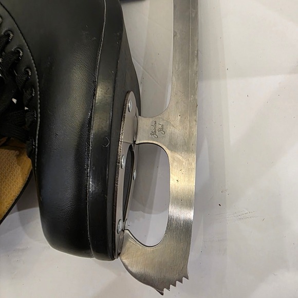 Riedell Opal Black Figure Ice Skates Adult Size 11 Spiral Blades Hockey no Flaws - Picture 9 of 14